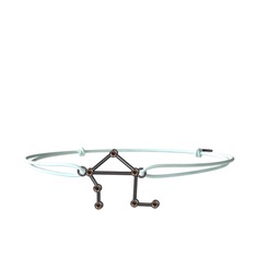 Libra Bileklik - Dumanlı kuvars 925 ayar siyah rodyum kaplama gümüş bileklik #1c8drfl