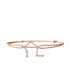 Pembe kuvars 18 ayar rose altın bileklik