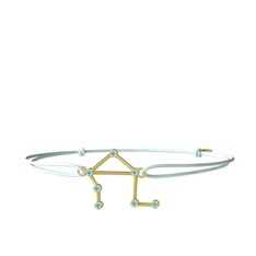 Libra Bileklik - Akuamarin 8 ayar altın bileklik #1cyimug