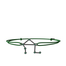 Libra Bileklik - Yeşil kuvars 925 ayar siyah rodyum kaplama gümüş bileklik #1dlsvhg