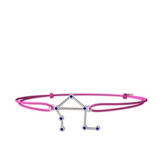 Libra Bileklik - Lab safir 8 ayar beyaz altın bileklik #1dx4bl7