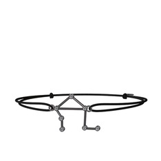 Libra Bileklik - Pırlanta 925 ayar siyah rodyum kaplama gümüş bileklik (0.252 karat) #1eyv0jx