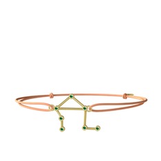 Libra Bileklik - Yeşil kuvars 925 ayar altın kaplama gümüş bileklik #1flgghb