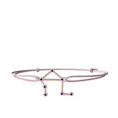 Libra Bileklik - Lab safir 925 ayar rose altın kaplama gümüş bileklik #1hngj48