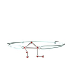 Garnet 18 ayar beyaz altın bileklik