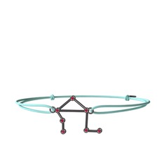 Libra Bileklik - Rodolit garnet 925 ayar siyah rodyum kaplama gümüş bileklik #1jx1aul