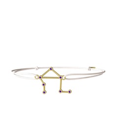 Ametist 8 ayar altın bileklik