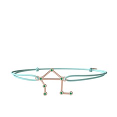 Libra Bileklik - Kök zümrüt 18 ayar rose altın bileklik #1lbq2a2