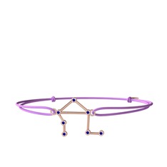 Libra Bileklik - Lab safir 925 ayar rose altın kaplama gümüş bileklik #1lqwvjl