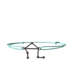 Libra Bileklik - Dumanlı kuvars 925 ayar siyah rodyum kaplama gümüş bileklik #1qjdsmm