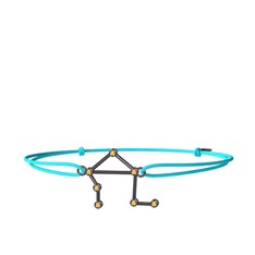 Libra Bileklik - Sitrin 925 ayar siyah rodyum kaplama gümüş bileklik #1r0z639