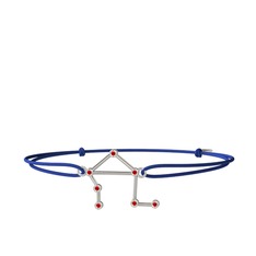 Garnet 14 ayar beyaz altın bileklik