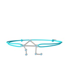 Libra Bileklik - Akuamarin 18 ayar beyaz altın bileklik #1sdtbpn