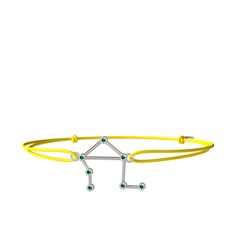 Libra Bileklik - Yeşil kuvars 8 ayar beyaz altın bileklik #1sld153