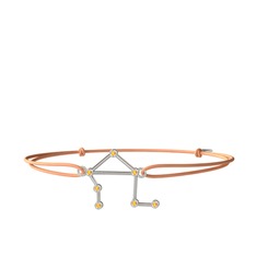 Libra Bileklik - Sitrin 8 ayar beyaz altın bileklik #1tky236