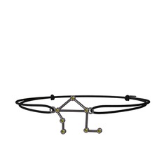 Libra Bileklik - Peridot 925 ayar siyah rodyum kaplama gümüş bileklik #1udvycs