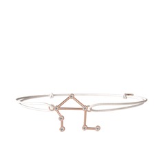 Beyaz zirkon 925 ayar rose altın kaplama gümüş bileklik