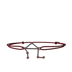 Libra Bileklik - Garnet 925 ayar siyah rodyum kaplama gümüş bileklik #27dnbv