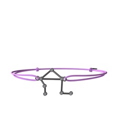 Libra Bileklik - Pırlanta 925 ayar siyah rodyum kaplama gümüş bileklik (0.252 karat) #767z18