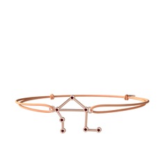 Libra Bileklik - Kök yakut 14 ayar rose altın bileklik #dxw1ju