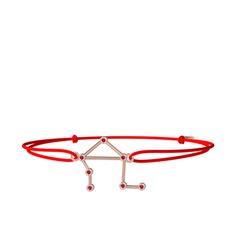 Rodolit garnet 8 ayar rose altın bileklik