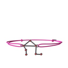 Libra Bileklik - Garnet 925 ayar siyah rodyum kaplama gümüş bileklik #ek0f68