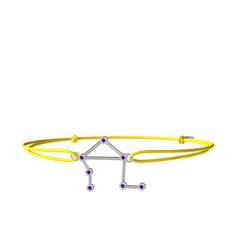 Libra Bileklik - Ametist 8 ayar beyaz altın bileklik #ganfbe