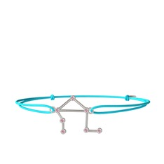 Libra Bileklik - Pembe kuvars 925 ayar gümüş bileklik #i2pxo7