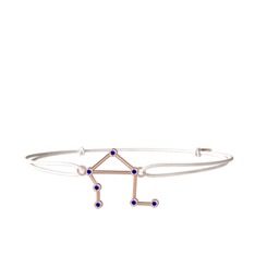 Libra Bileklik - Lab safir 8 ayar rose altın bileklik #k45kym