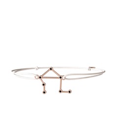 Libra Bileklik - Siyah zirkon 8 ayar rose altın bileklik #ly916f