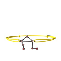 Libra Bileklik - Garnet 925 ayar siyah rodyum kaplama gümüş bileklik #n5uksm
