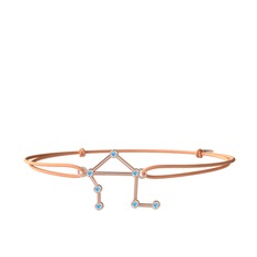 Libra Bileklik - Akuamarin 14 ayar rose altın bileklik #qxarap