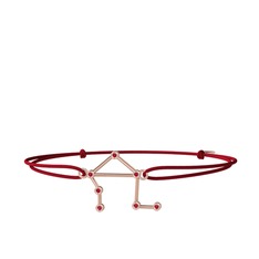 Libra Bileklik - Rodolit garnet 925 ayar rose altın kaplama gümüş bileklik #s8b0io