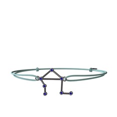 Libra Bileklik - Lab safir 925 ayar siyah rodyum kaplama gümüş bileklik #vxoa7f