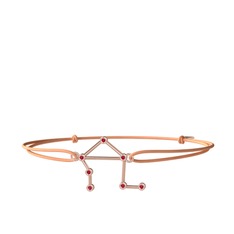 Rodolit garnet 18 ayar rose altın bileklik