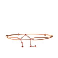 Libra Bileklik - Garnet 18 ayar rose altın bileklik #yatczu