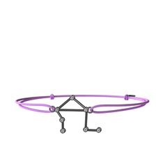 Libra Bileklik - Swarovski 925 ayar siyah rodyum kaplama gümüş bileklik #ycwf77