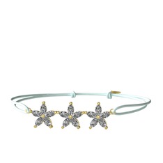 Markiz Yasemin Çiçeği Bileklik - Beyaz zirkon 14 ayar altın bileklik #10uzj2i