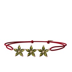 Markiz Yasemin Çiçeği Bileklik - Peridot 925 ayar rose altın kaplama gümüş bileklik #11qkqsy