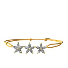 Markiz Yasemin Çiçeği Bileklik - Swarovski 8 ayar altın bileklik #11xkjnf