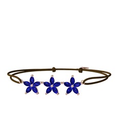 Lab safir 14 ayar rose altın bileklik