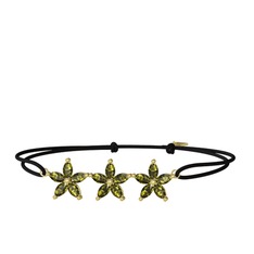 Markiz Yasemin Çiçeği Bileklik - Peridot 8 ayar altın bileklik #14c7ezo