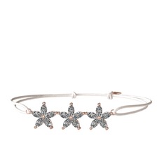 Markiz Yasemin Çiçeği Bileklik - Swarovski 14 ayar rose altın bileklik #15df2cs