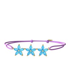 Akuamarin 14 ayar altın bileklik