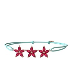 Rodolit garnet 18 ayar rose altın bileklik