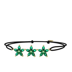 Markiz Yasemin Çiçeği Bileklik - Yeşil kuvars 925 ayar altın kaplama gümüş bileklik #1i52uhp