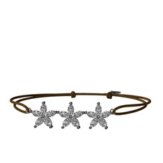 Markiz Yasemin Çiçeği Bileklik - Swarovski 925 ayar siyah rodyum kaplama gümüş bileklik #1ia0xc