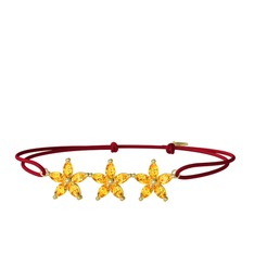 Markiz Yasemin Çiçeği Bileklik - Sitrin 925 ayar altın kaplama gümüş bileklik #1p4ccbn