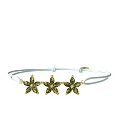 Markiz Yasemin Çiçeği Bileklik - Peridot 14 ayar altın bileklik #1rght90