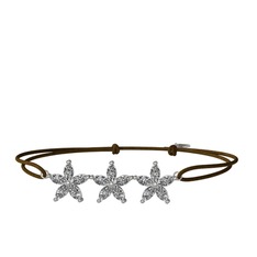 Markiz Yasemin Çiçeği Bileklik - Swarovski 14 ayar beyaz altın bileklik #1ruka9i